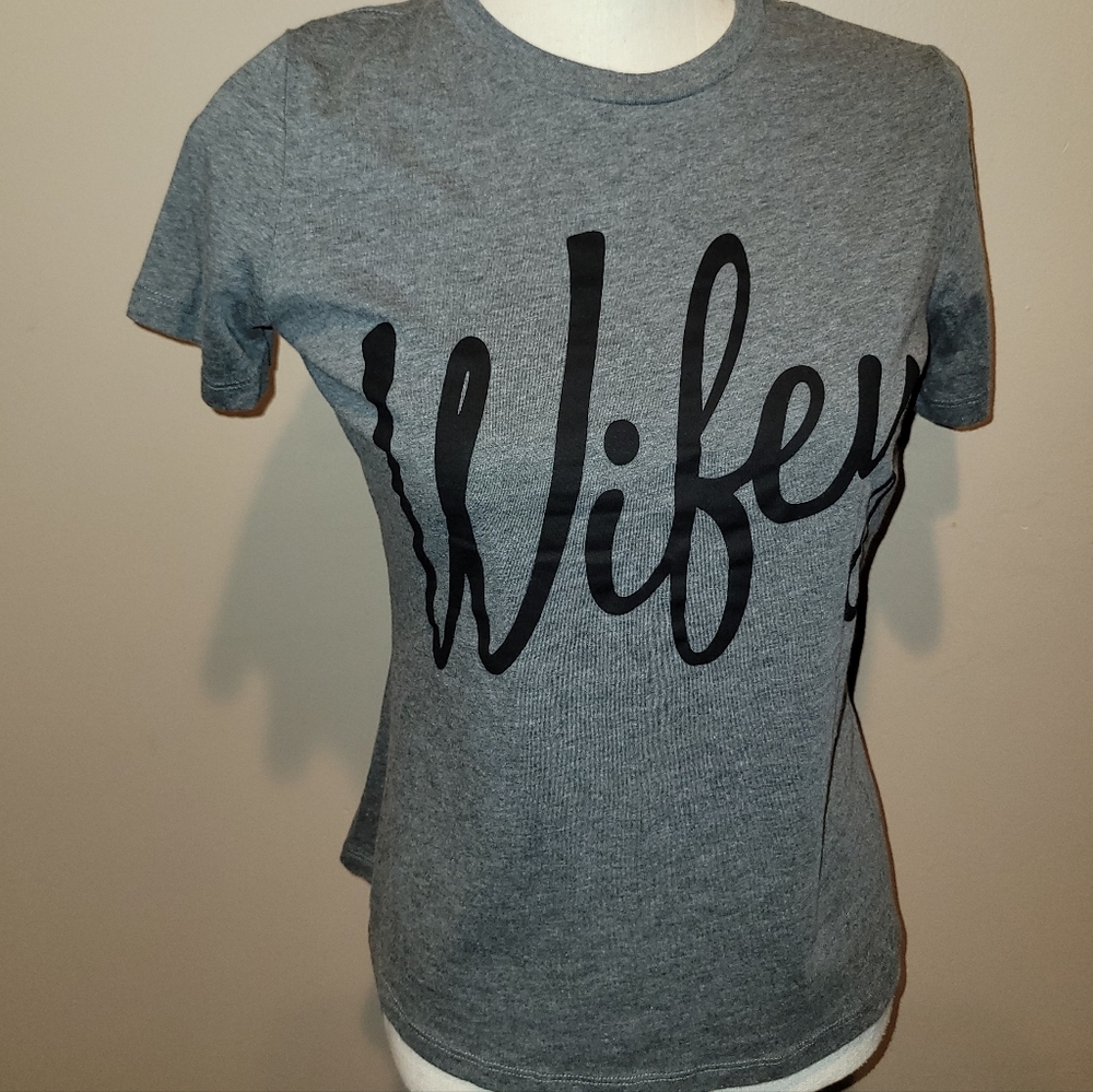 Heather Gray Wifey Graphic Tee